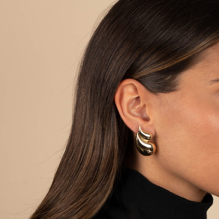 Double Graduated Teardrop Stud Earring