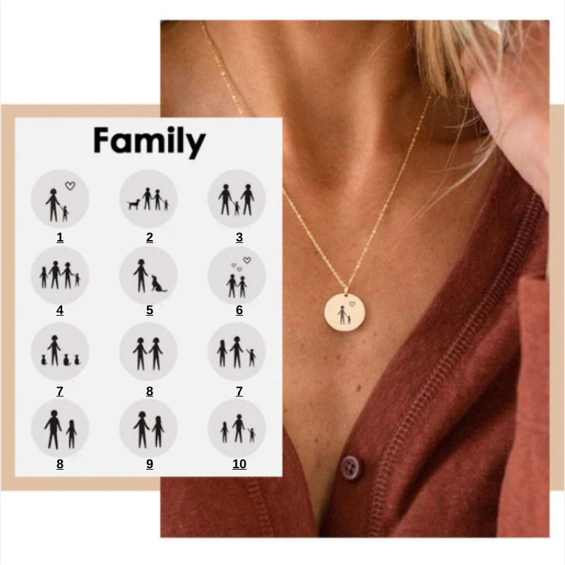 Family Illustrations Necklace
