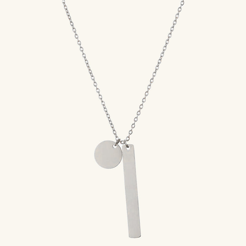 Françoise Bar and Coin Pendant Necklace