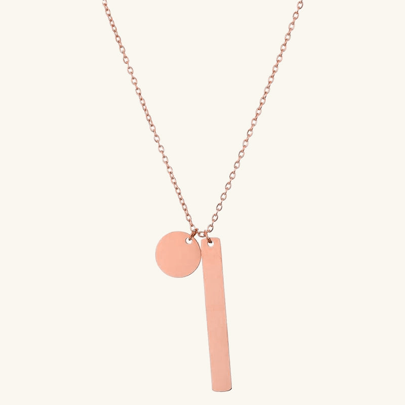 Françoise Bar and Coin Pendant Necklace