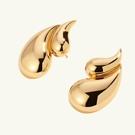 Double Graduated Teardrop Stud Earring