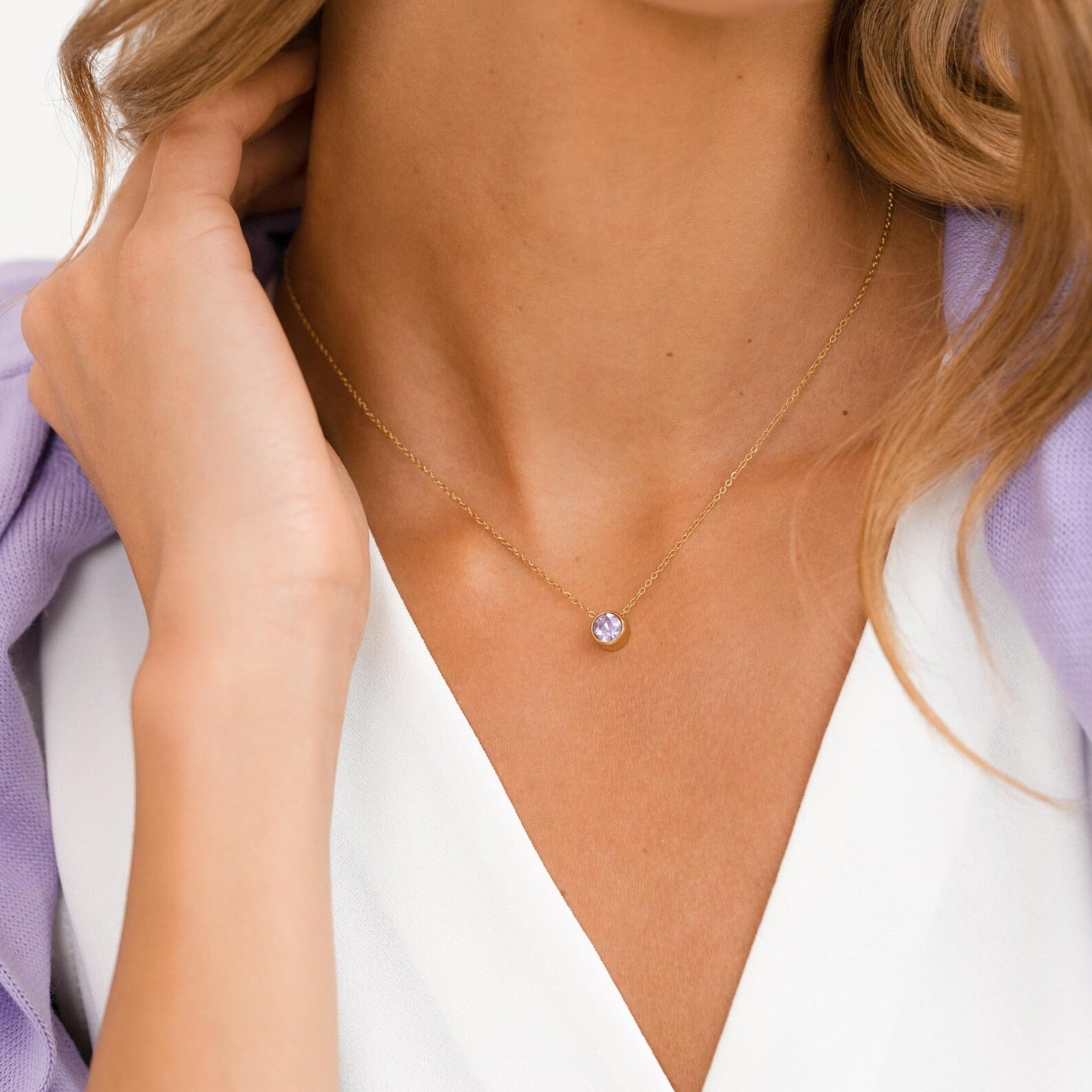 Birthstone Charm Necklace - Wrenlee
