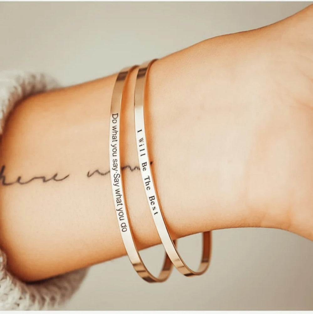 Classic Engraved Cuff Bracelet - Wrenlee