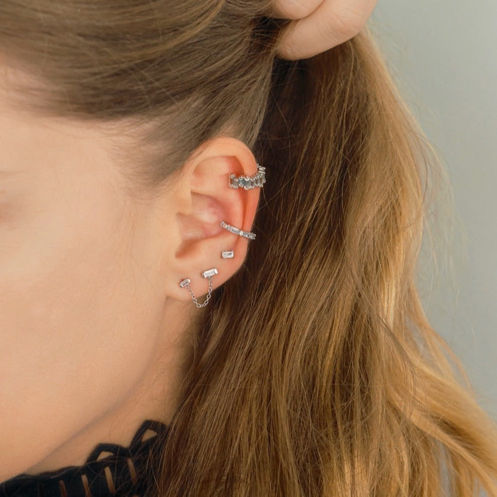 Minimal Rectangular Stud Earrings