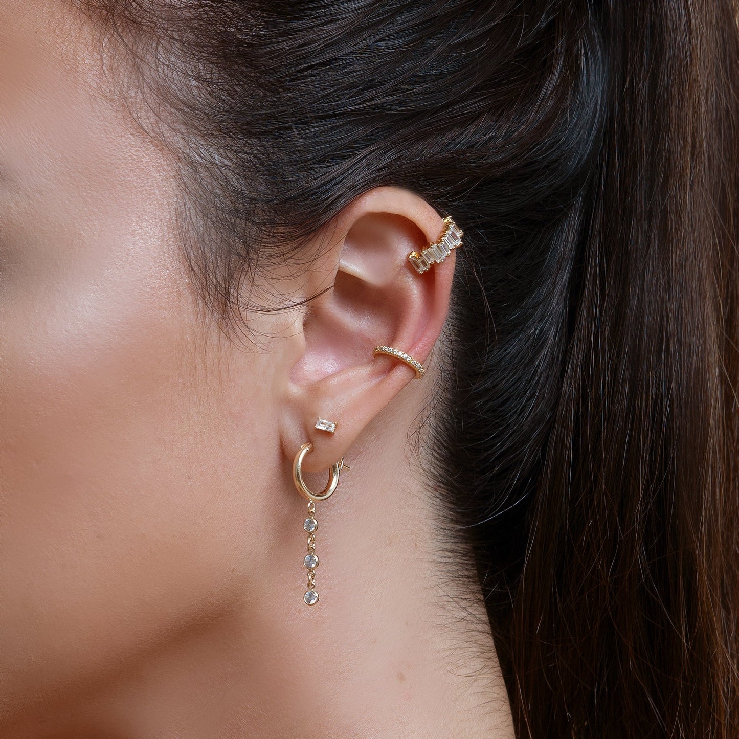 Minimal Rectangular Stud Earrings