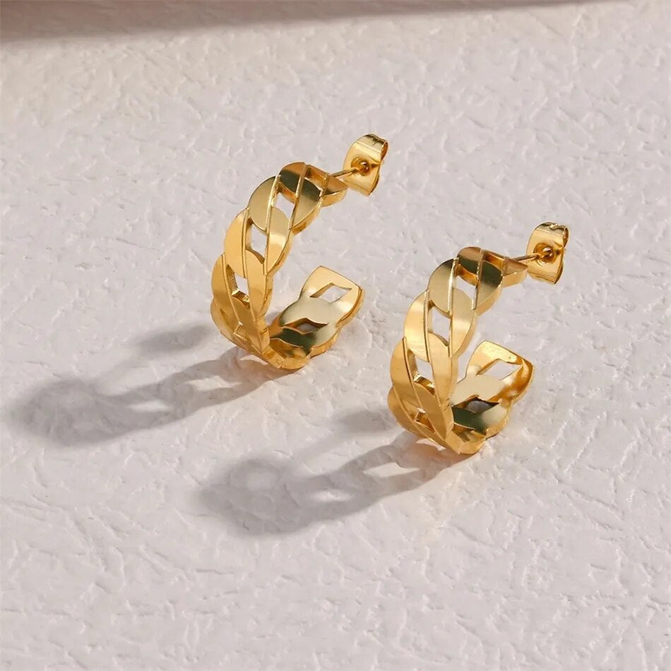 Round Hoop Earrings