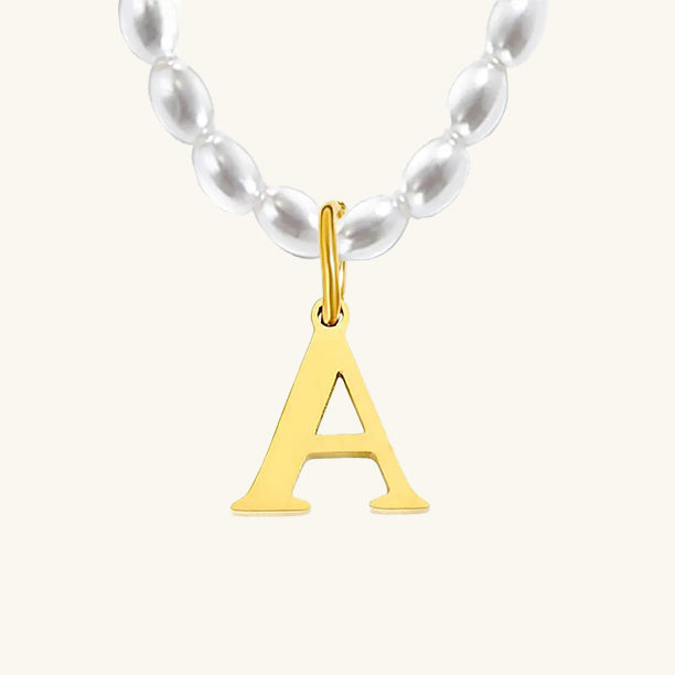 Initial Pearl Choker