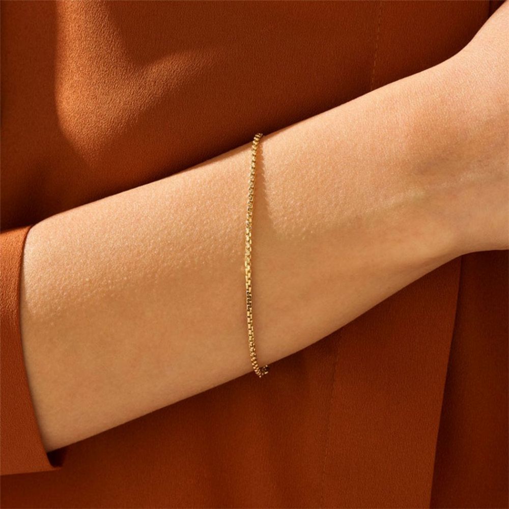 Simple Box Chain Bracelets - Wrenlee