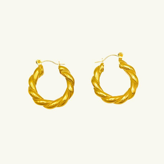 Twisted Round Earrings