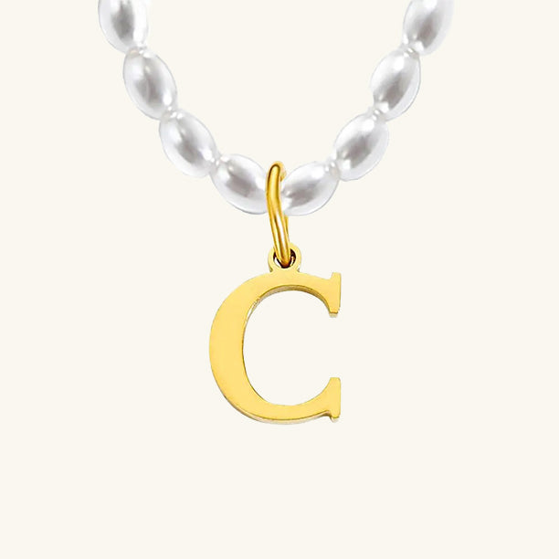 Initial Pearl Choker