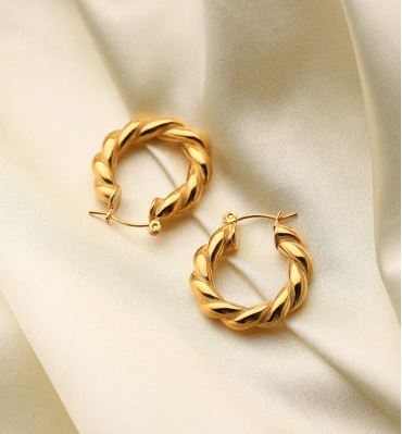 Twisted Round Earrings