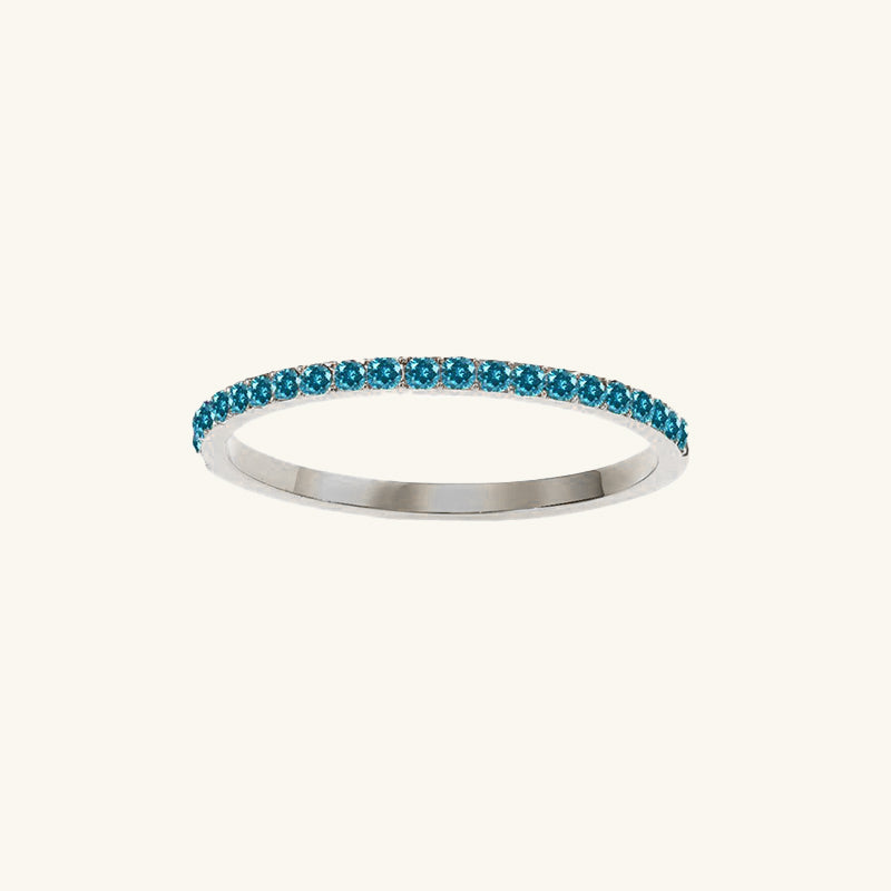 Andrea Silver Birthstone Ring