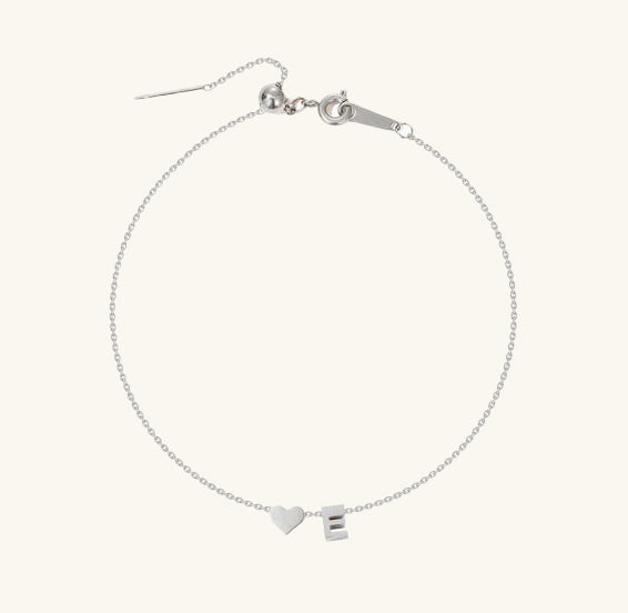 LoveMari Heart Initial Bracelet