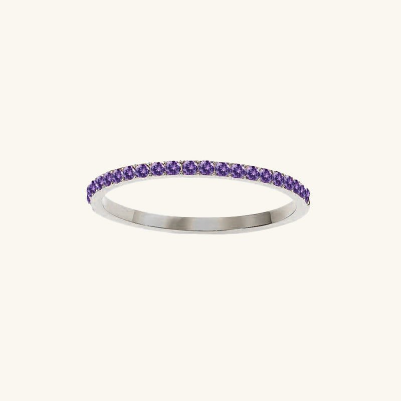 Andrea Silver Birthstone Ring