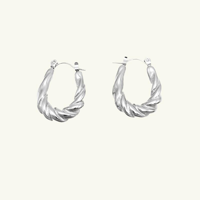 Stefania Elongated Twisted Huggies