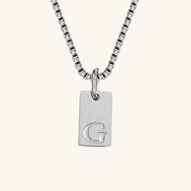 Engraved Box Chain Necklace