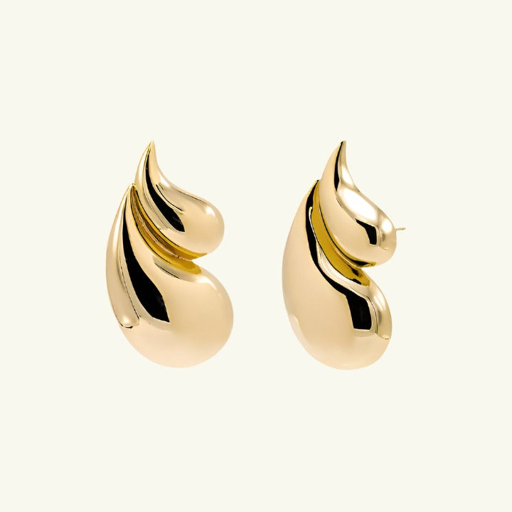 Double Graduated Teardrop Stud Earring