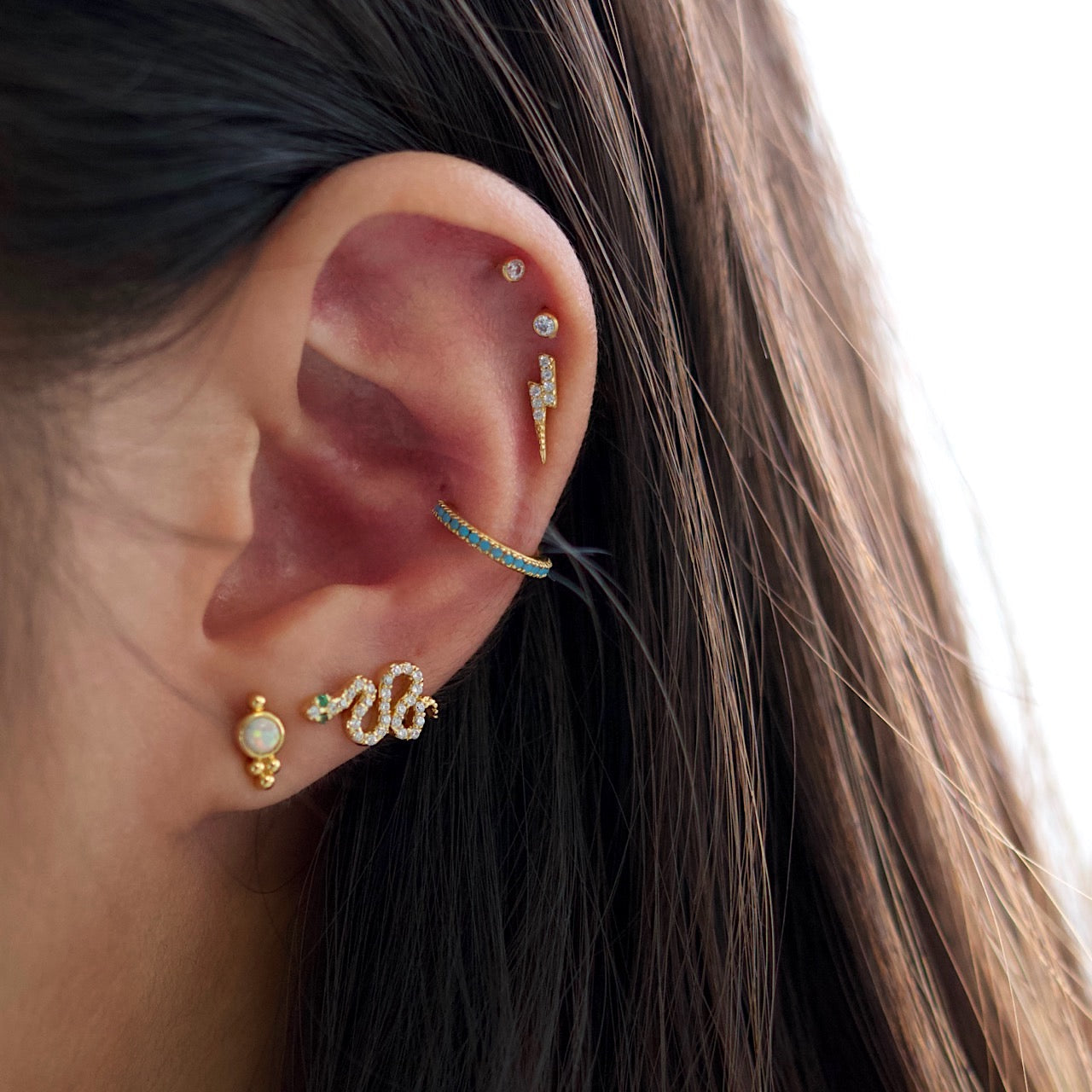 Bright Thunder Stud Earring Clips