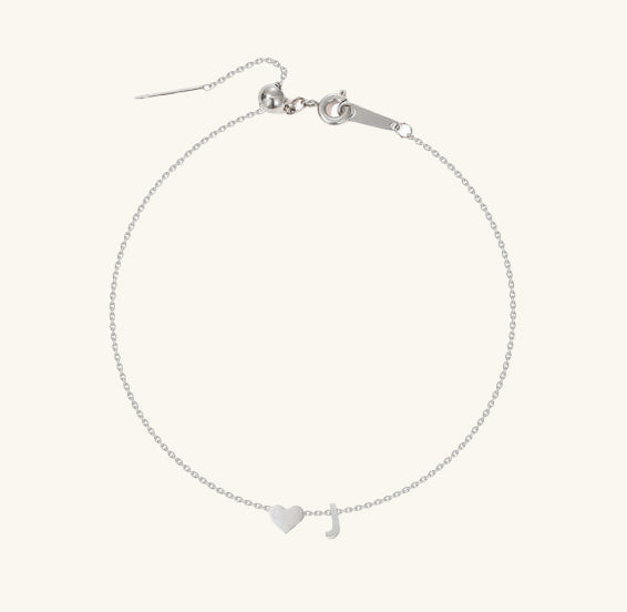 LoveMari Heart Initial Bracelet