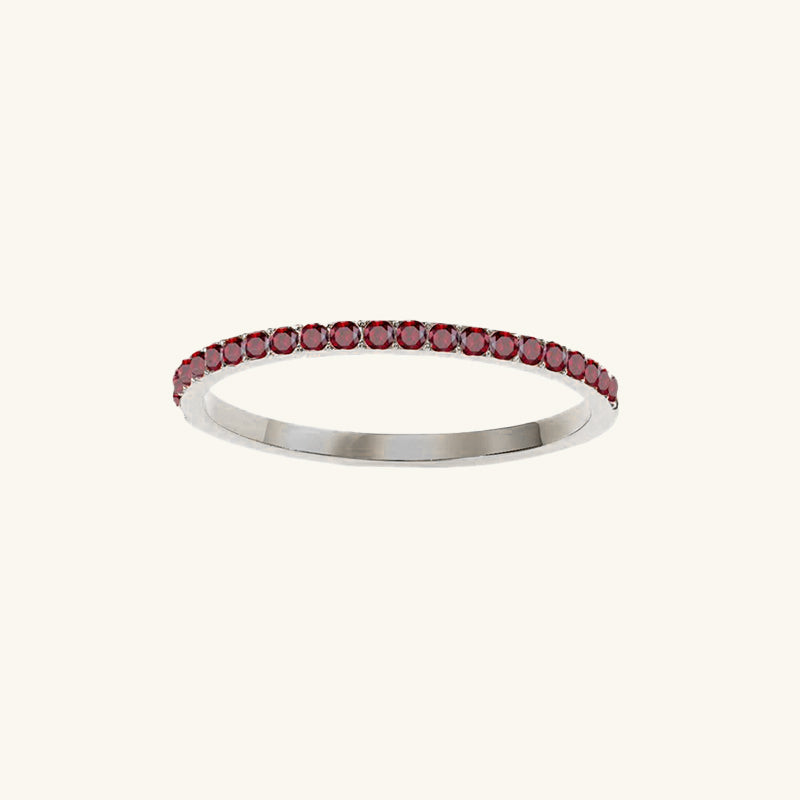 Andrea Silver Birthstone Ring