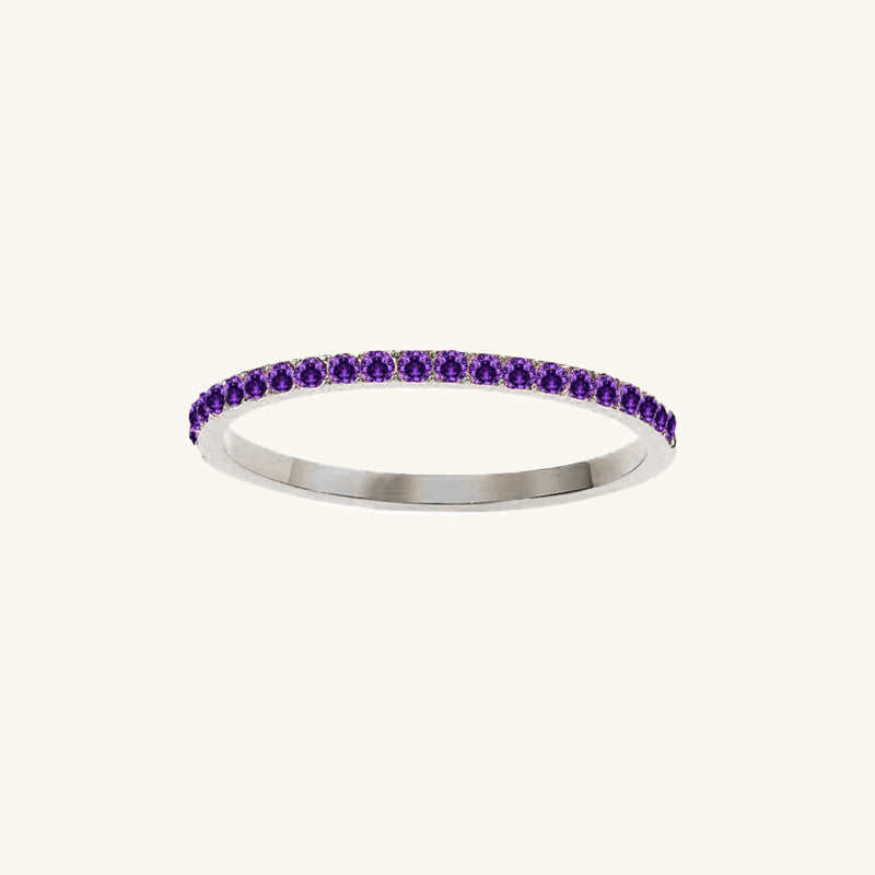 Andrea Silver Birthstone Ring