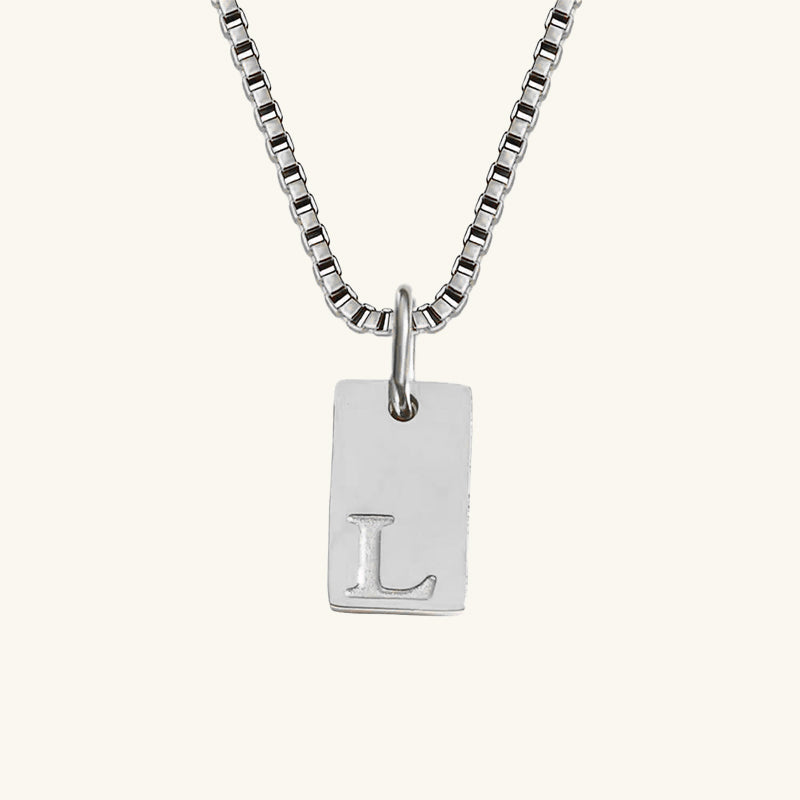 Engraved Box Chain Necklace