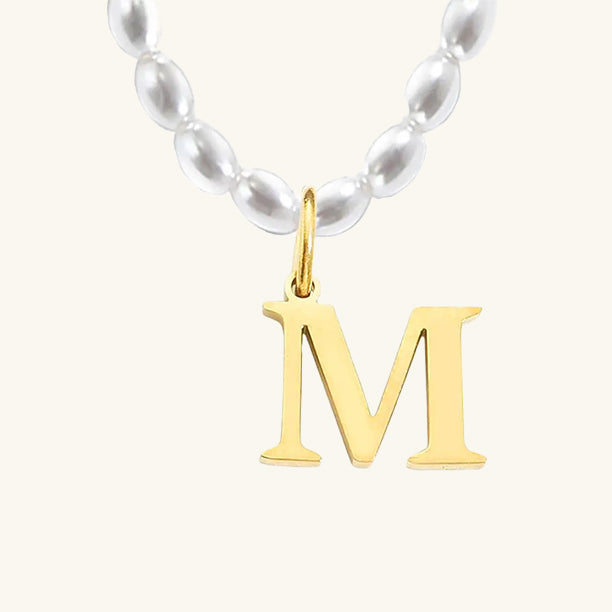 Initial Pearl Choker