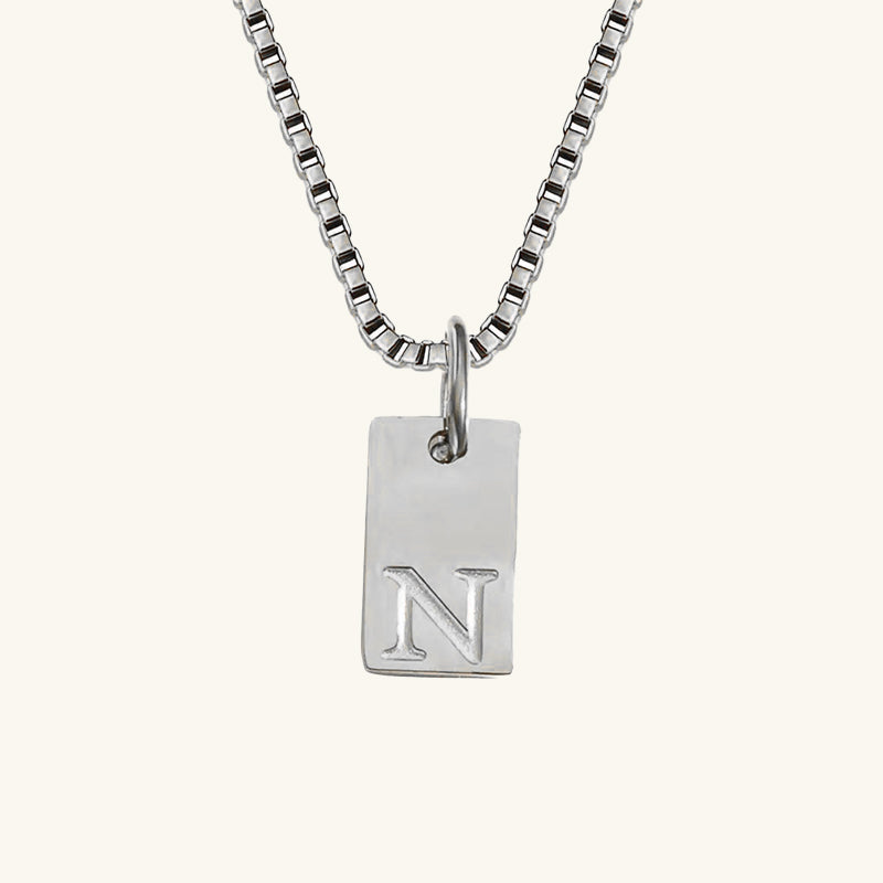 Engraved Box Chain Necklace