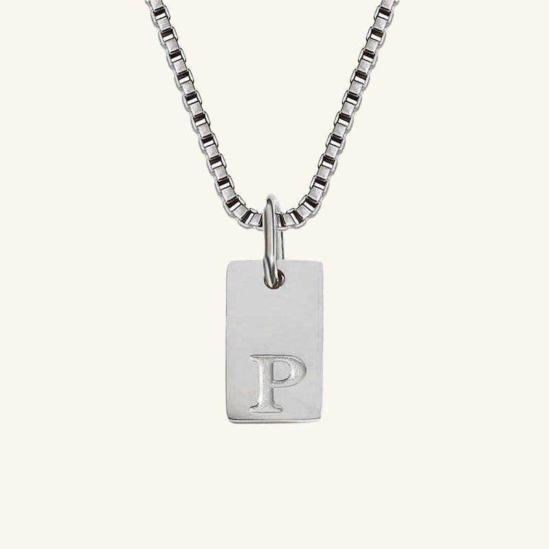 Engraved Box Chain Necklace