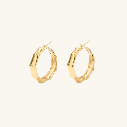 Bamboo Hoop Earrings - Wrenlee