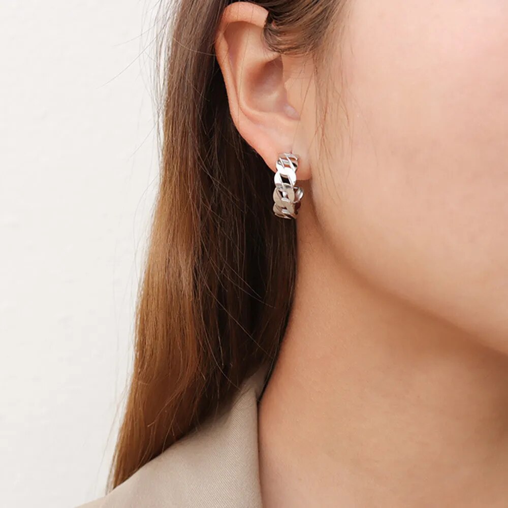 Round Hoop Earrings