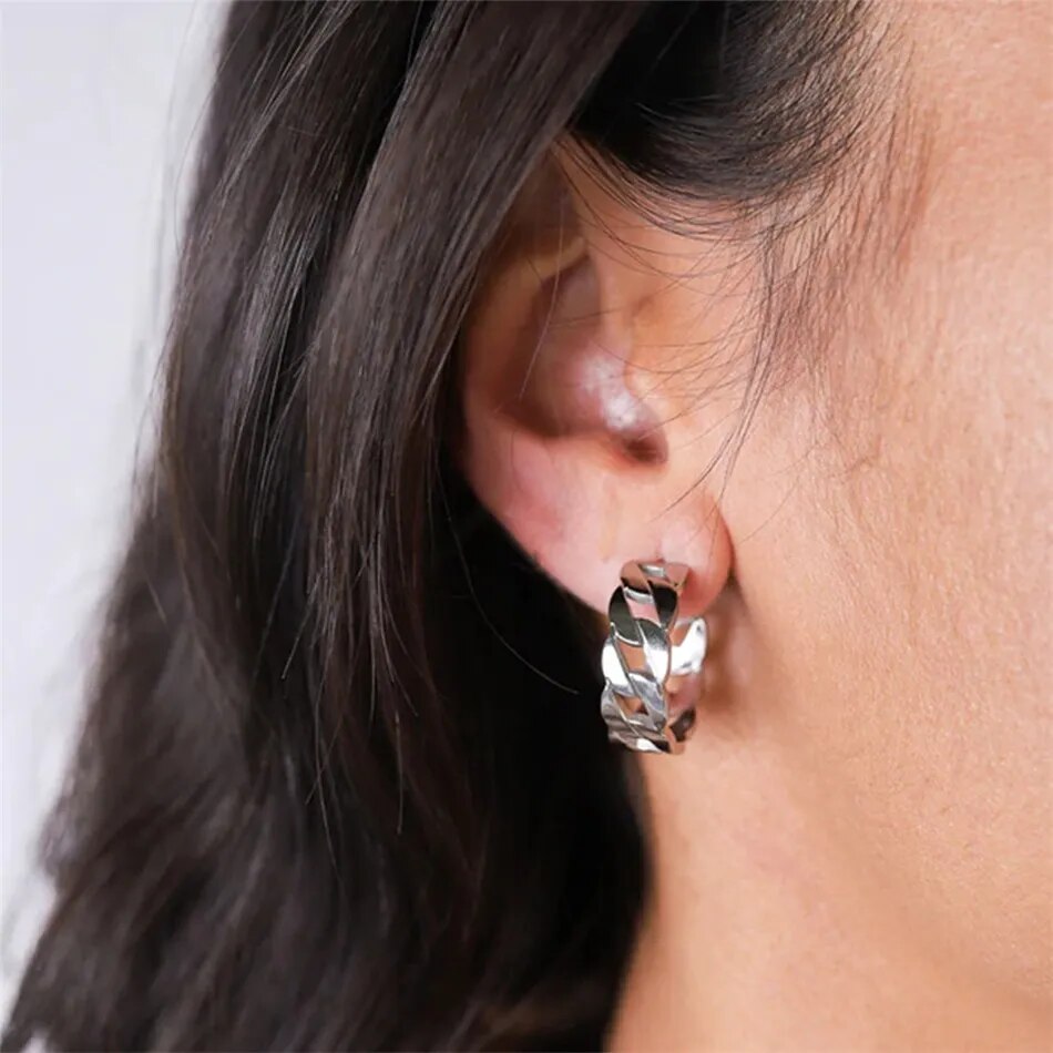 Round Hoop Earrings