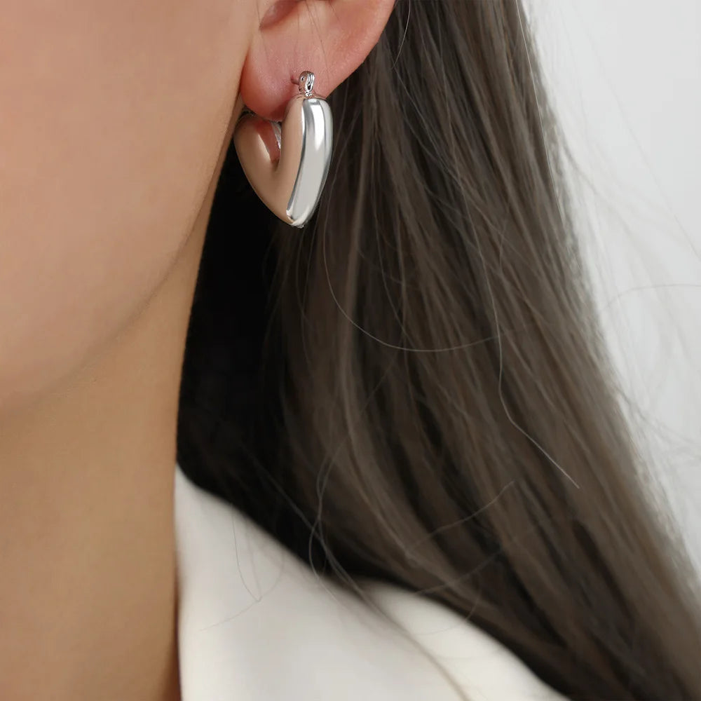 Chunky Heart Hoops