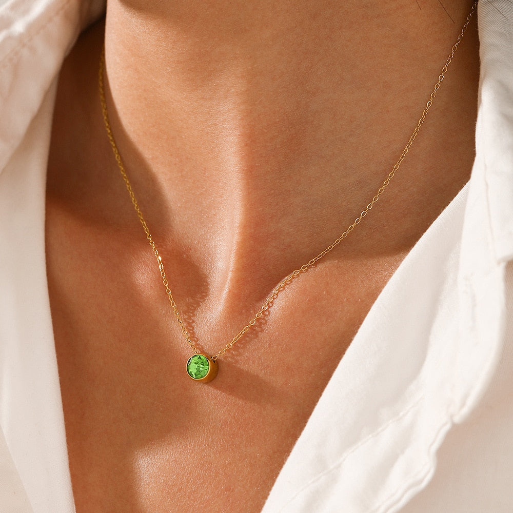 Birthstone Charm Necklace - Wrenlee