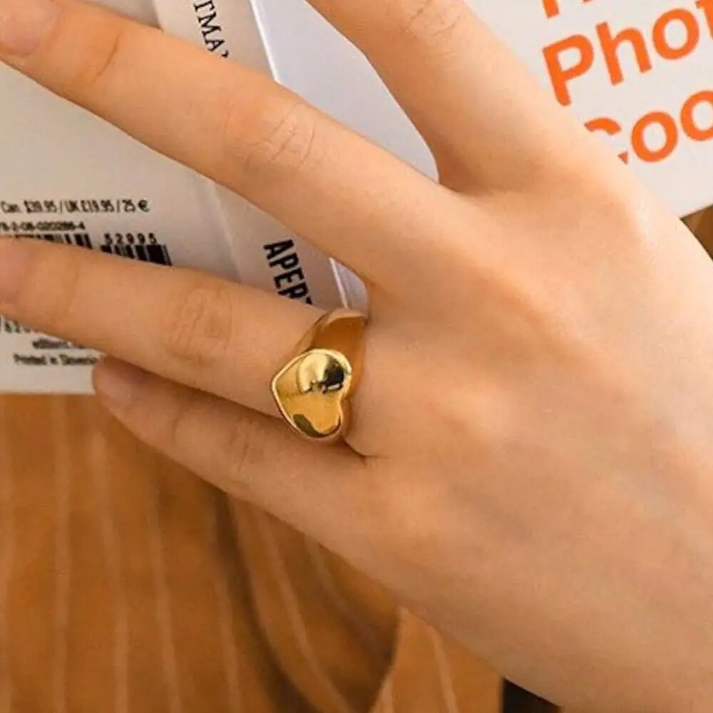 Heart Shaped Signet Ring