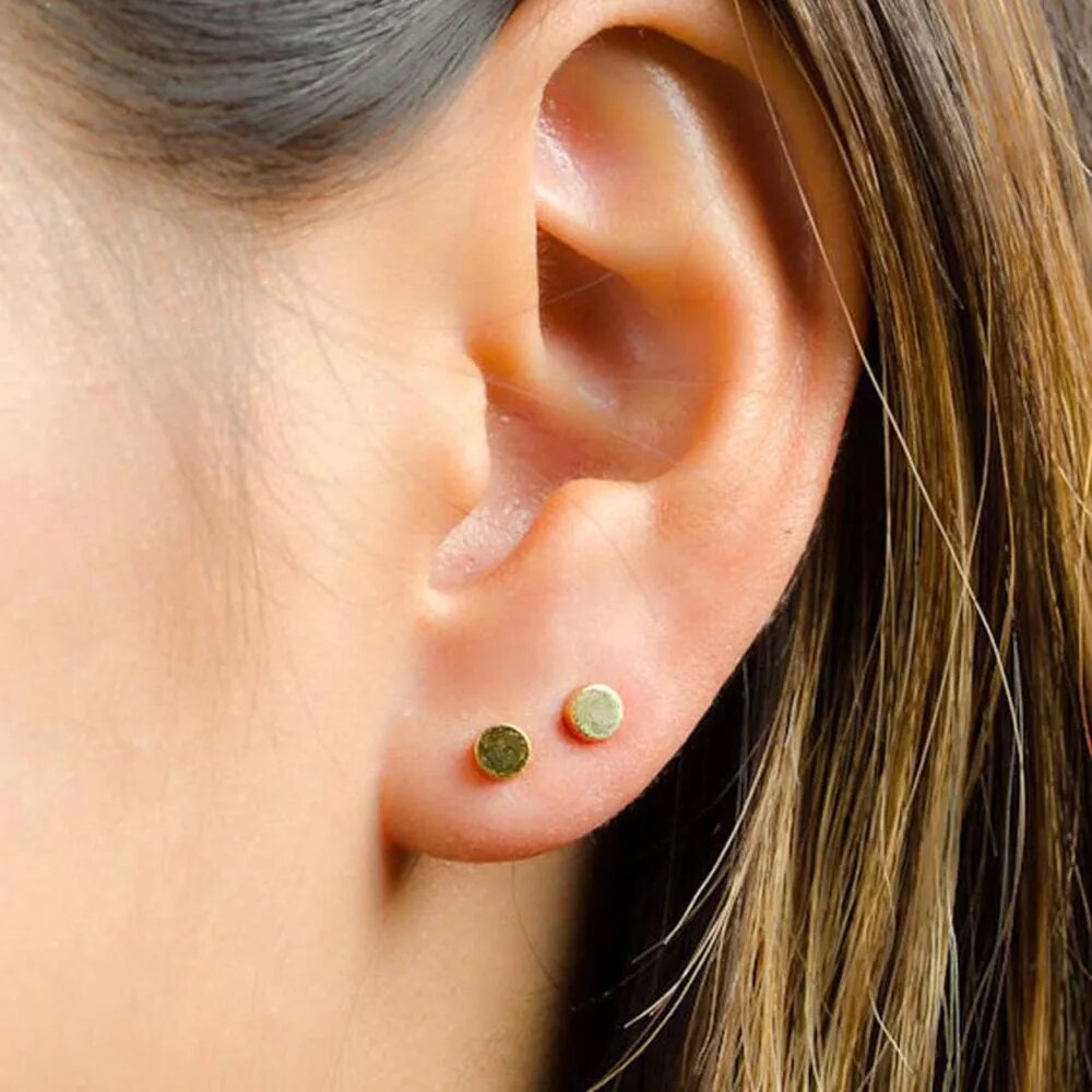 Small Round Stud Earrings