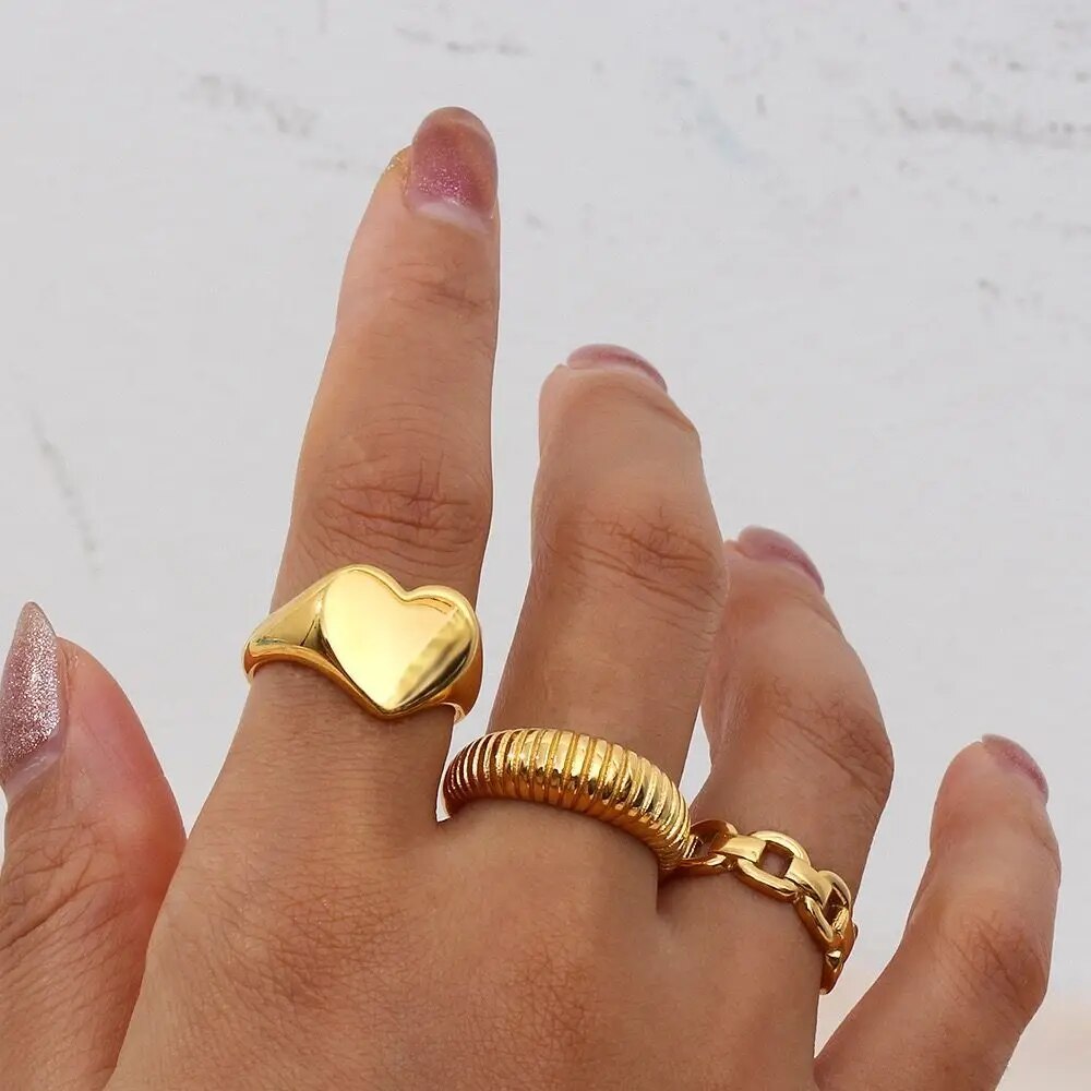 Heart Shaped Signet Ring