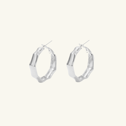 Bamboo Hoop Earrings - Wrenlee