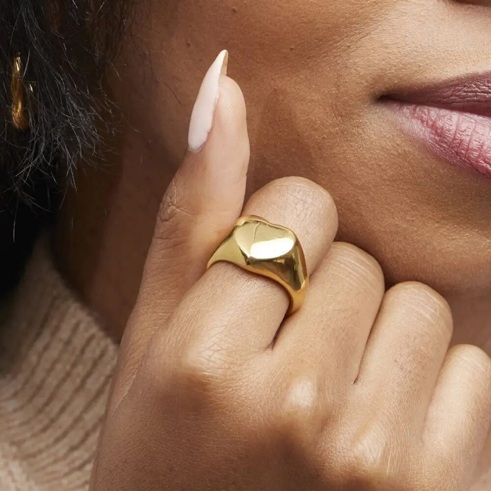 Heart Shaped Signet Ring