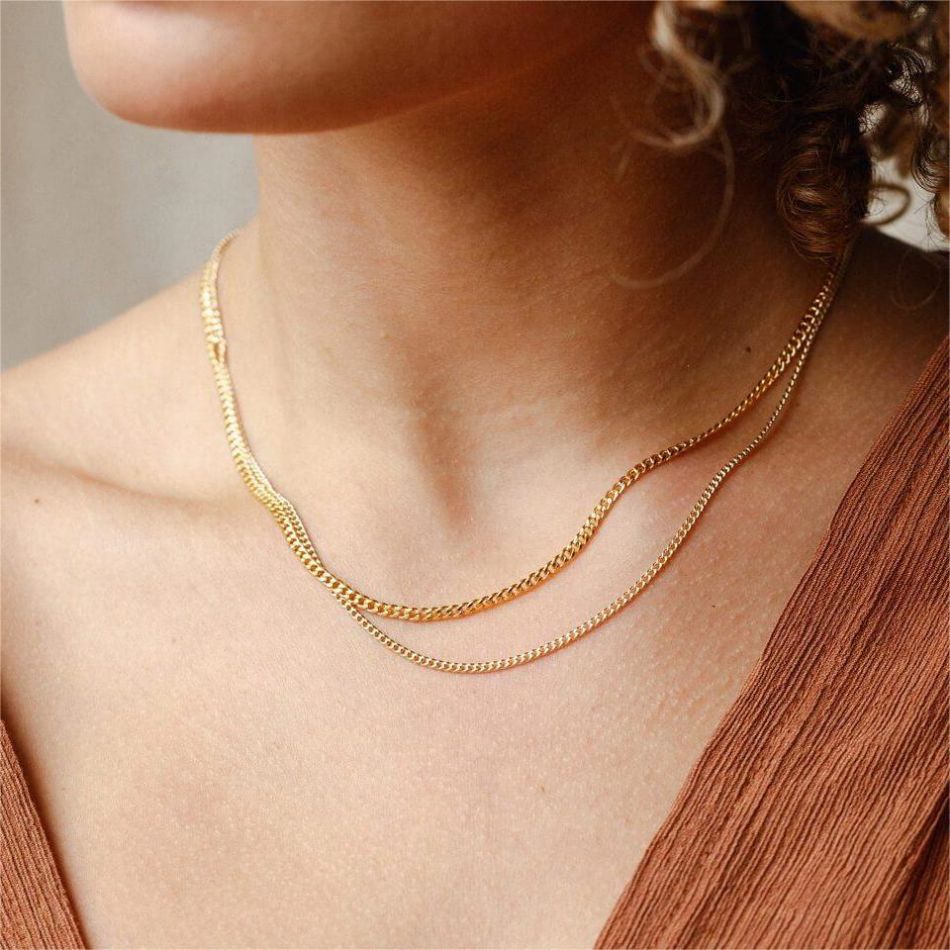 2mm Collar Cuban Link Necklace - Wrenlee