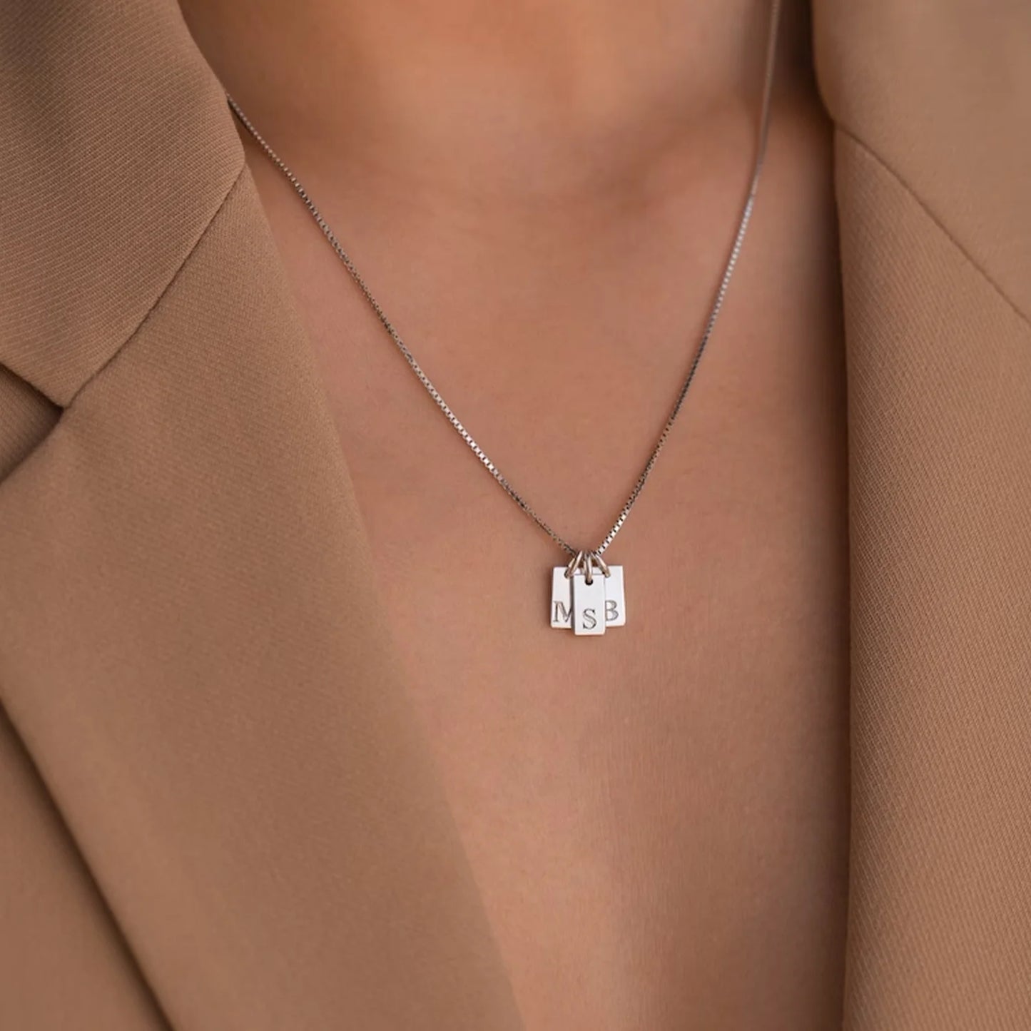 Engraved Box Chain Necklace