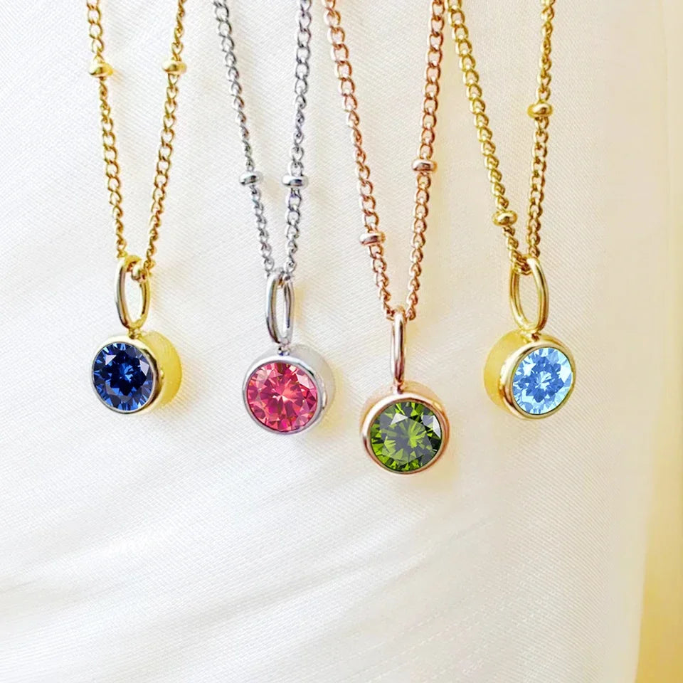 Cassiopeia Birthstone Pendant Necklace