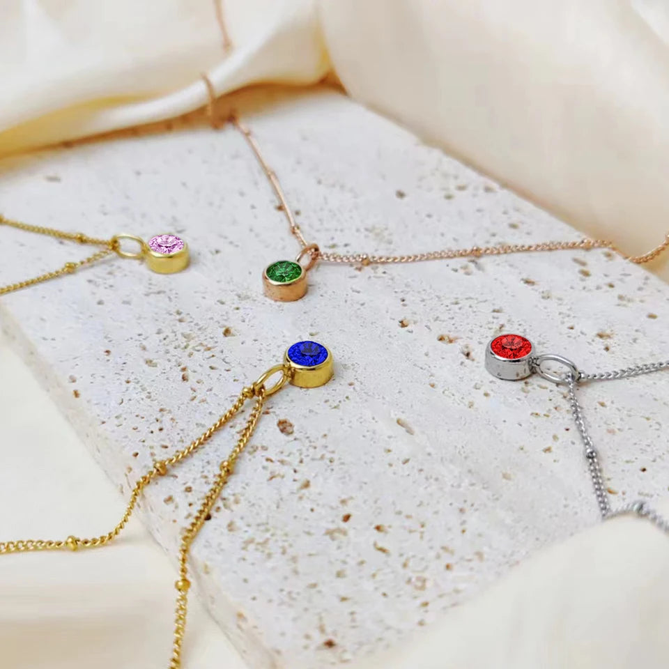 Cassiopeia Birthstone Pendant Necklace