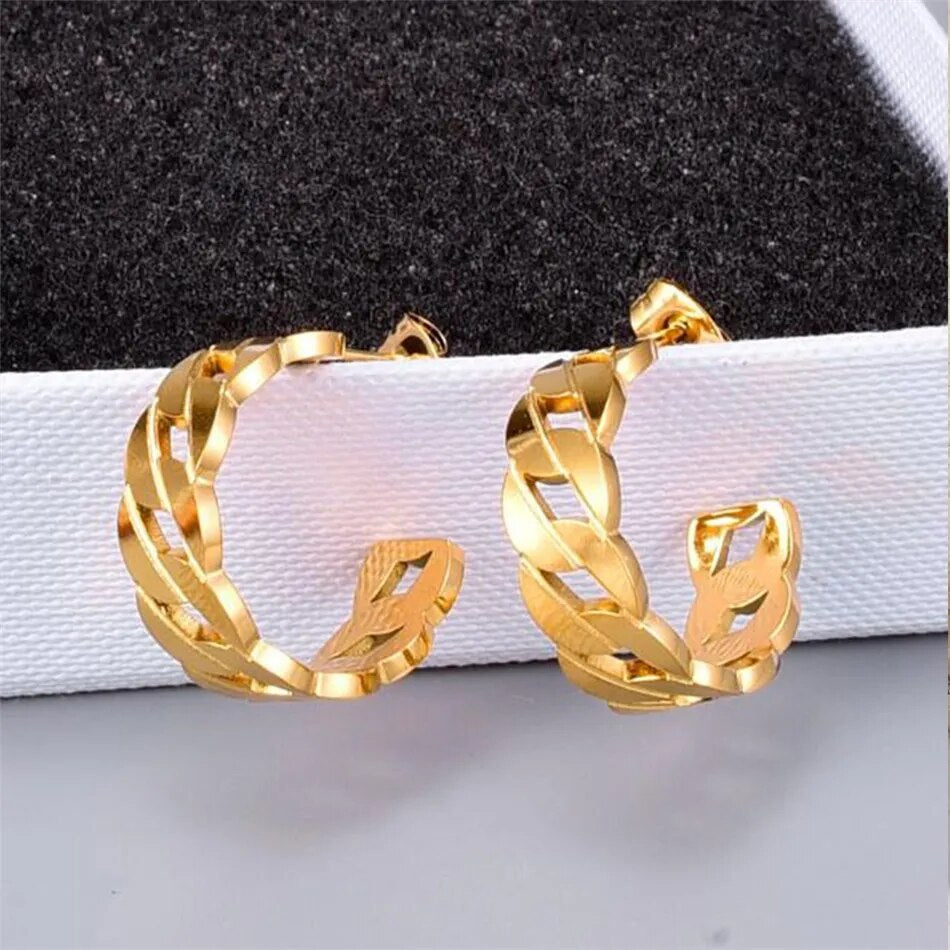 Round Hoop Earrings