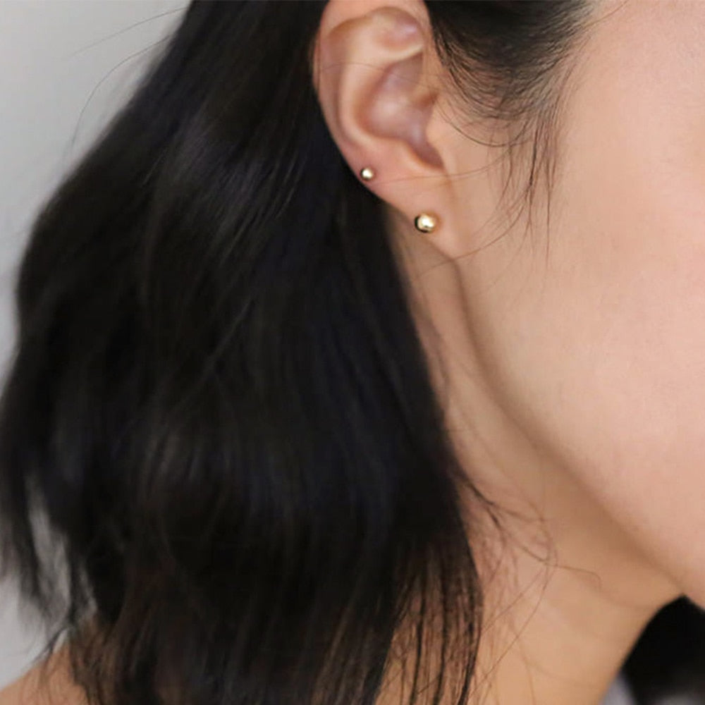Round Ball Earrings