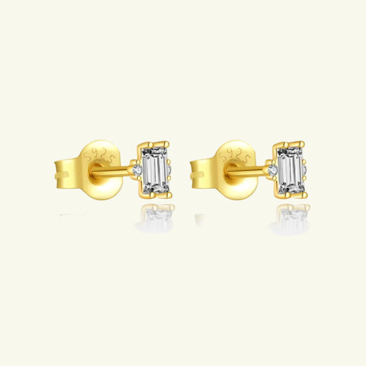 Minimal Rectangular Stud Earrings