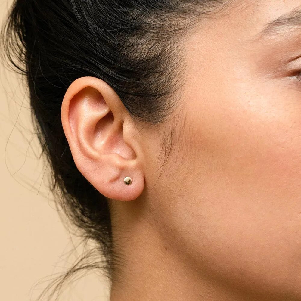 Small Round Stud Earrings