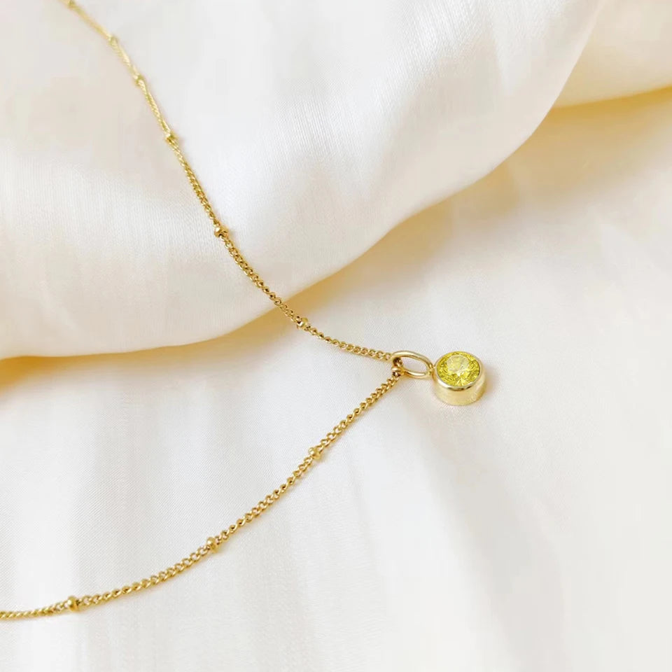 Cassiopeia Birthstone Pendant Necklace