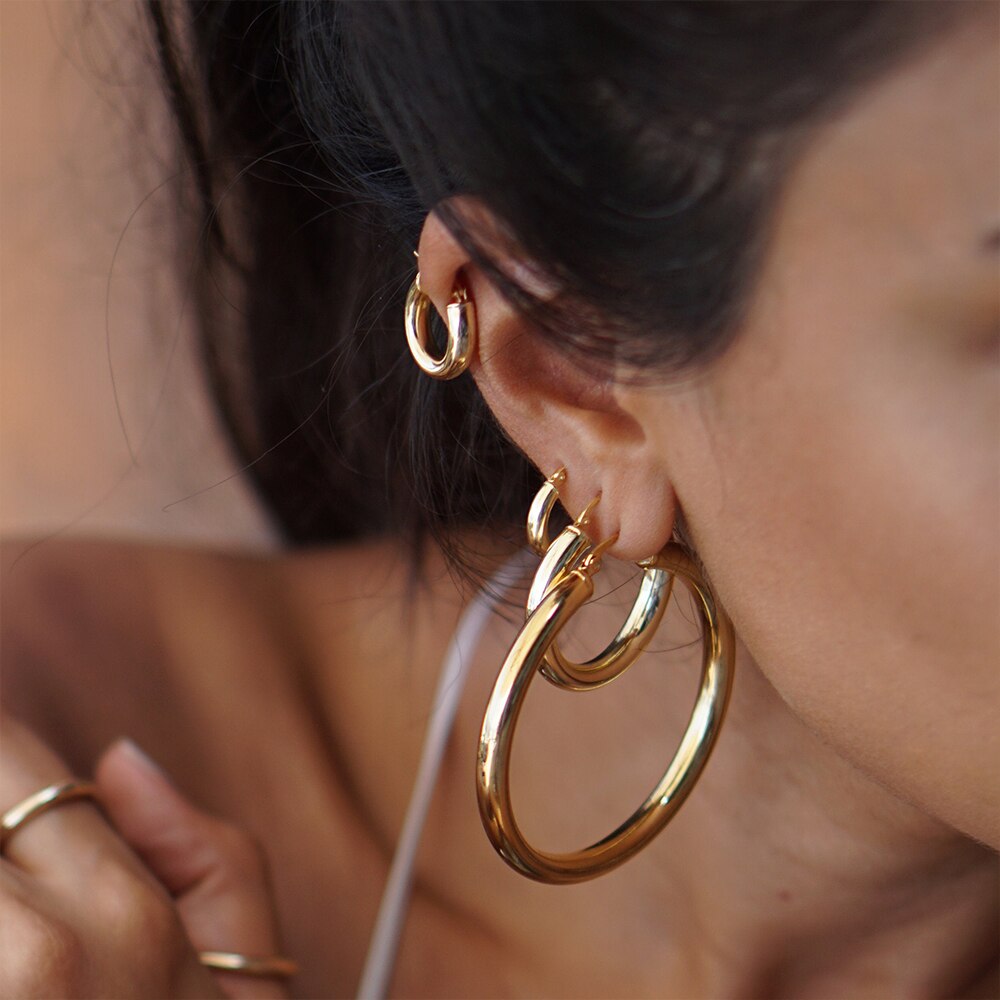 Chunky Hoop Earrings - Wrenlee