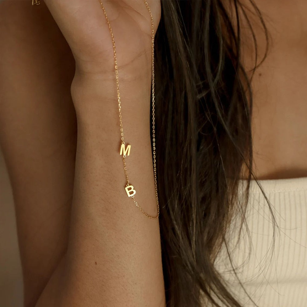 2-Letter Charm Necklace - Wrenlee